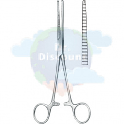 Зажим гемостатический, по Kocher, прямой, зубцы 1:2, длина 14 см